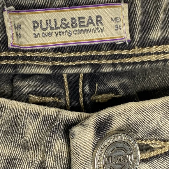 Vintage Pull & Bear High Rise Acid Wash Jeans Size 12 - Picture 6 of 8